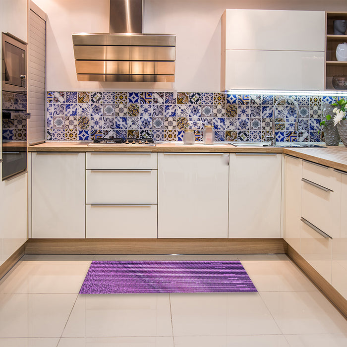 Patterned Dark Magenta Purple Rug in a Kitchen, pat3501pur
