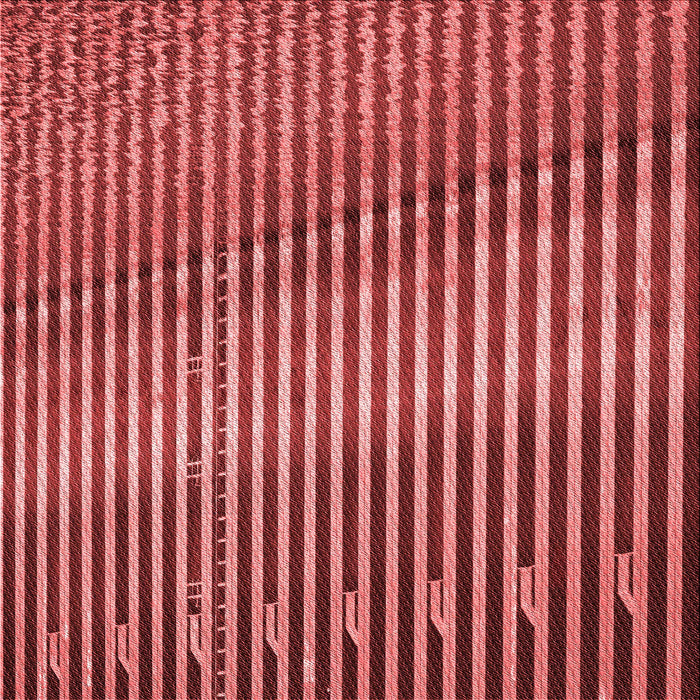 Round Patterned Red Rug, pat3501rd