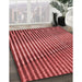 Machine Washable Transitional Red Rug in a Family Room, wshpat3501rd