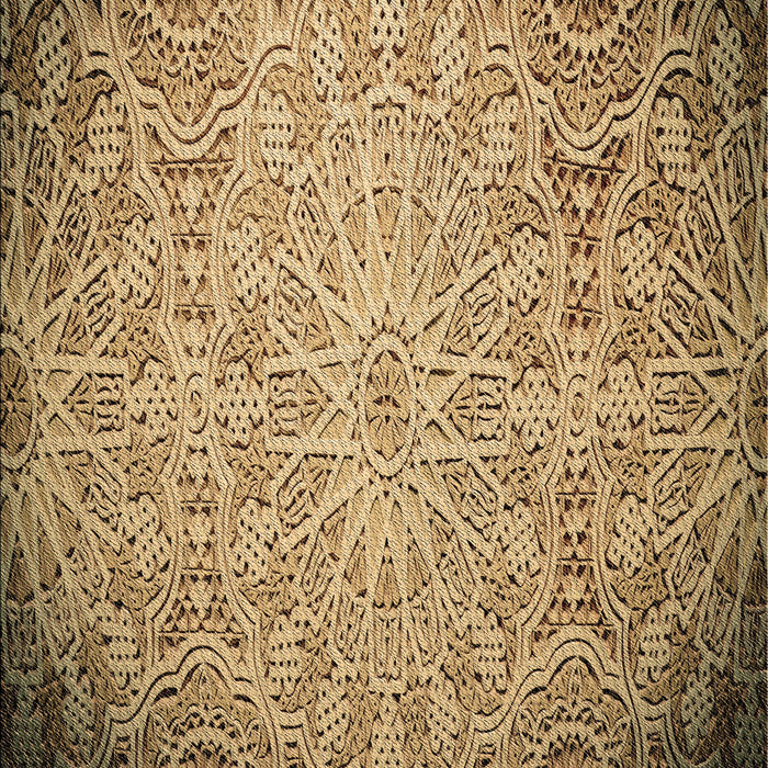 Patterned Yellow Orange Rug, pat3502brn