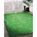 Patterned Green Rug in Family Room, pat3502grn