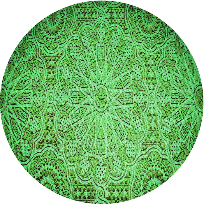 Square Patterned Green Rug, pat3502grn