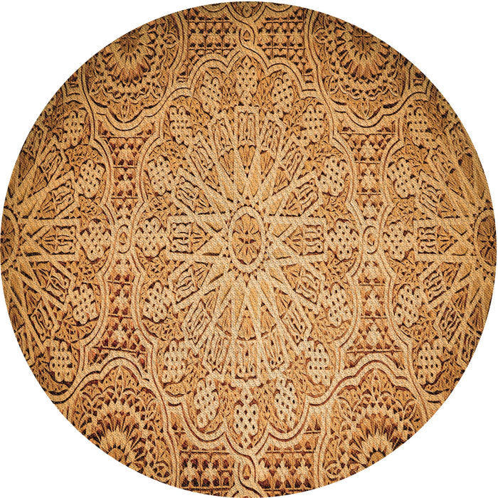 Square Machine Washable Transitional Saddle Brown Rug in a Living Room, wshpat3502org