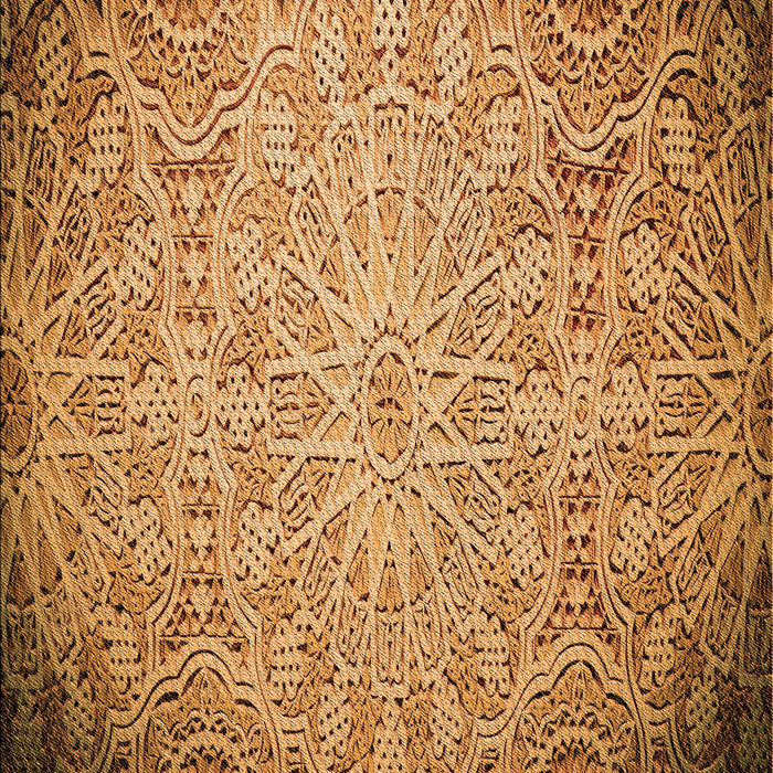 Patterned Saddle Brown Rug, pat3502org