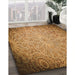 Patterned Saddle Brown Rug in Family Room, pat3502org