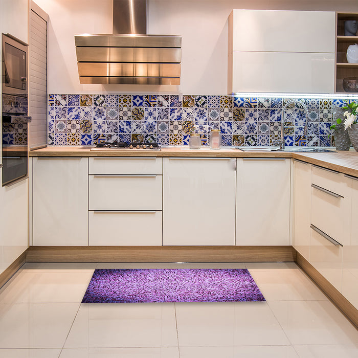 Patterned Violet Purple Rug in a Kitchen, pat3502pur