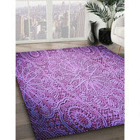 Patterned Violet Purple Rug, pat3502pur