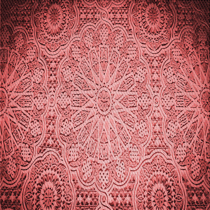 Round Machine Washable Transitional Red Rug, wshpat3502rd