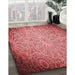 Machine Washable Transitional Red Rug in a Family Room, wshpat3502rd