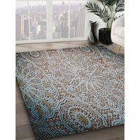 Patterned Silver Gray Novelty Rug, pat3502