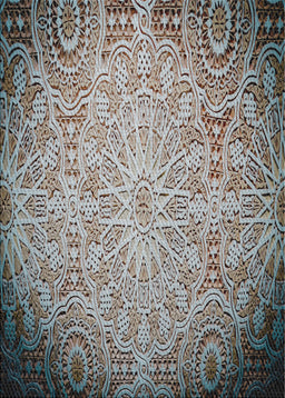 Patterned Silver Gray Novelty Rug, pat3502