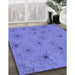 Patterned Purple Mimosa Purple Rug in Family Room, pat3503blu