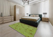 Patterned Pistachio Green Rug in a Bedroom, pat3503grn