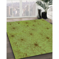 Patterned Pistachio Green Rug, pat3503grn