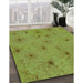 Patterned Pistachio Green Rug in Family Room, pat3503grn