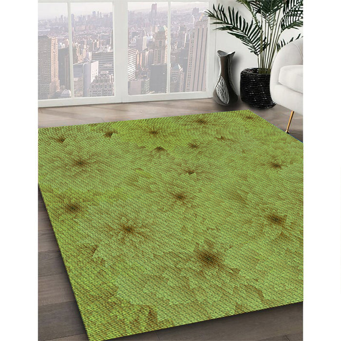 Machine Washable Transitional Pistachio Green Rug in a Family Room, wshpat3503grn