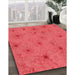 Machine Washable Transitional Red Rug in a Family Room, wshpat3503rd