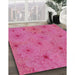 Machine Washable Transitional HotPink Rug in a Family Room, wshpat3503