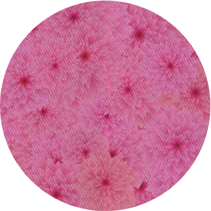 Square Machine Washable Transitional HotPink Rug, wshpat3503
