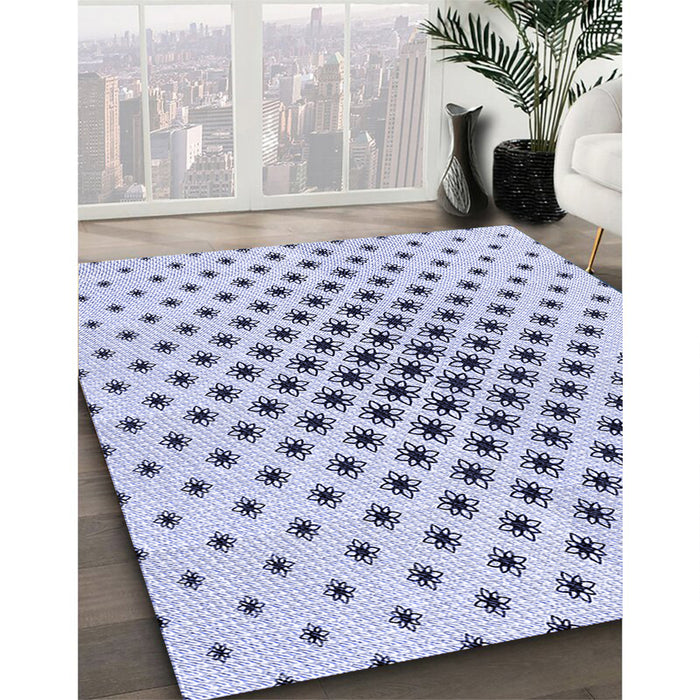 Machine Washable Transitional Lavender Blue Rug in a Family Room, wshpat3504blu