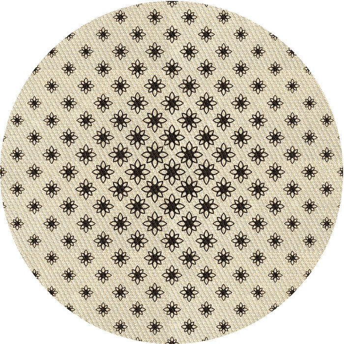 Square Patterned Moccasin Beige Rug, pat3504brn