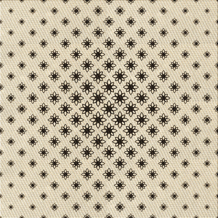 Round Patterned Moccasin Beige Rug, pat3504brn