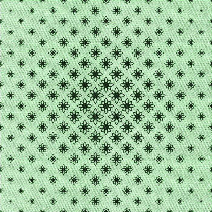 Round Machine Washable Transitional Mint Green Rug, wshpat3504grn