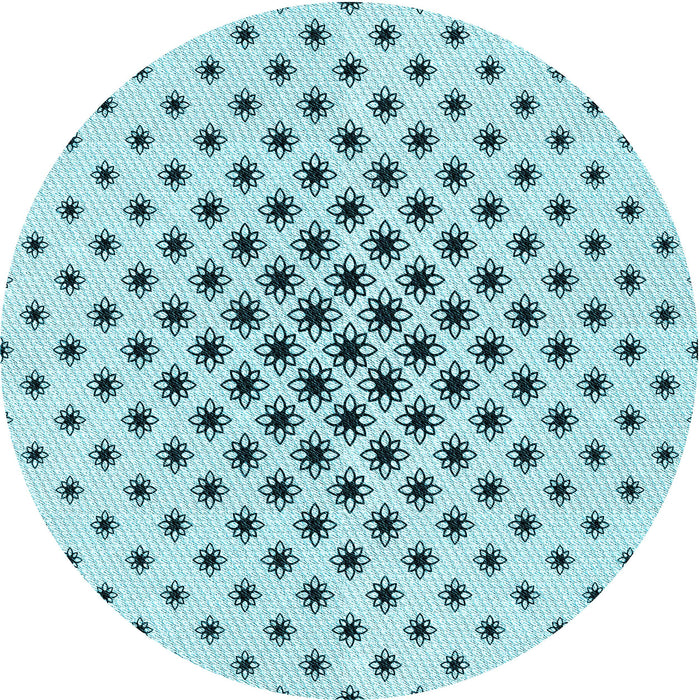 Square Patterned Seafoam Green Rug, pat3504lblu