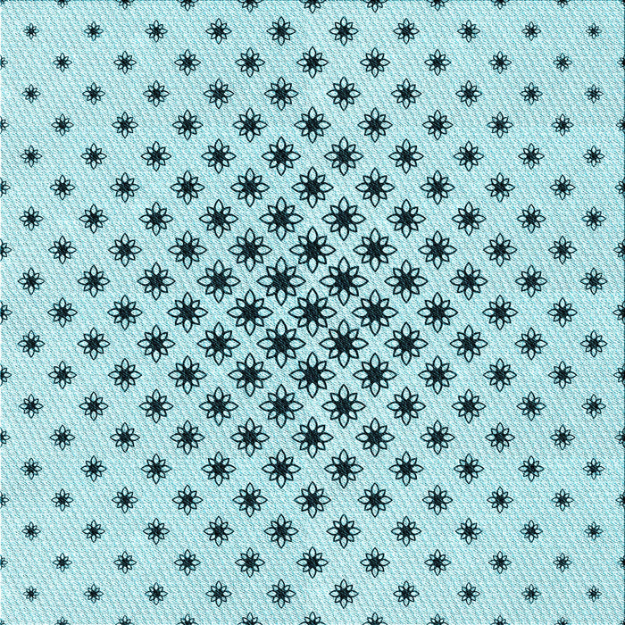 Round Patterned Seafoam Green Rug, pat3504lblu