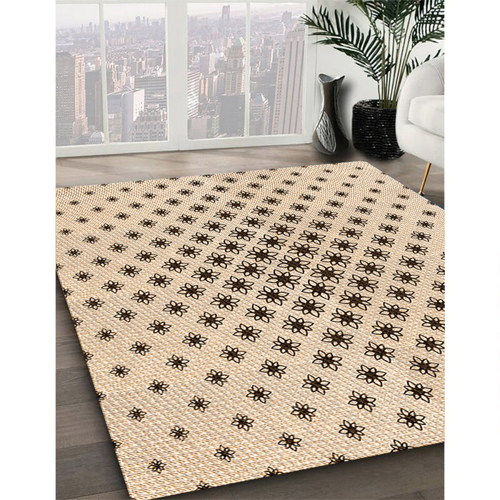Machine Washable Transitional Copper Brown Rug in a Family Room, wshpat3504org