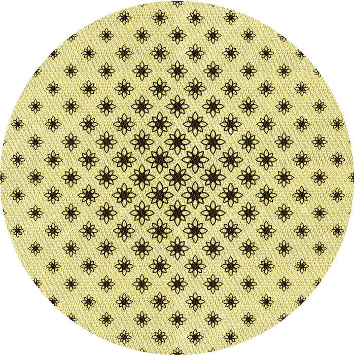 Square Patterned Sun Yellow Rug, pat3504yw