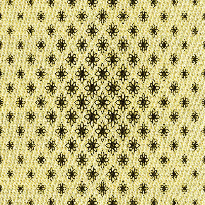 Machine Washable Transitional Sun Yellow Rug, wshpat3504yw