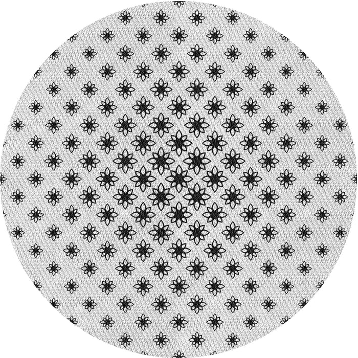 Square Machine Washable Transitional White Smoke Rug, wshpat3504