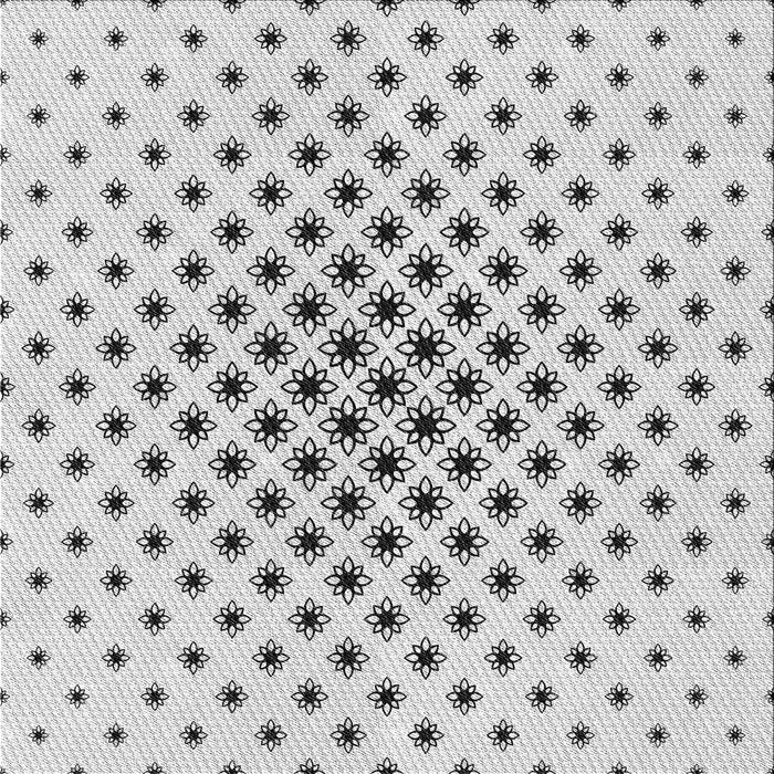 Square Patterned Off-White Novelty Rug, pat3504