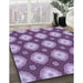 Machine Washable Transitional Bright Lilac Purple Rug in a Family Room, wshpat3505blu