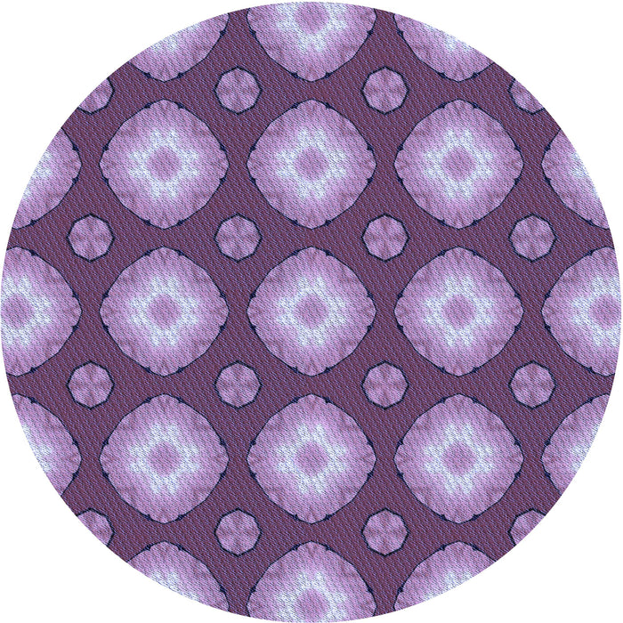 Square Machine Washable Transitional Bright Lilac Purple Rug in a Living Room, wshpat3505blu
