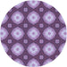 Square Machine Washable Transitional Bright Lilac Purple Rug in a Living Room, wshpat3505blu