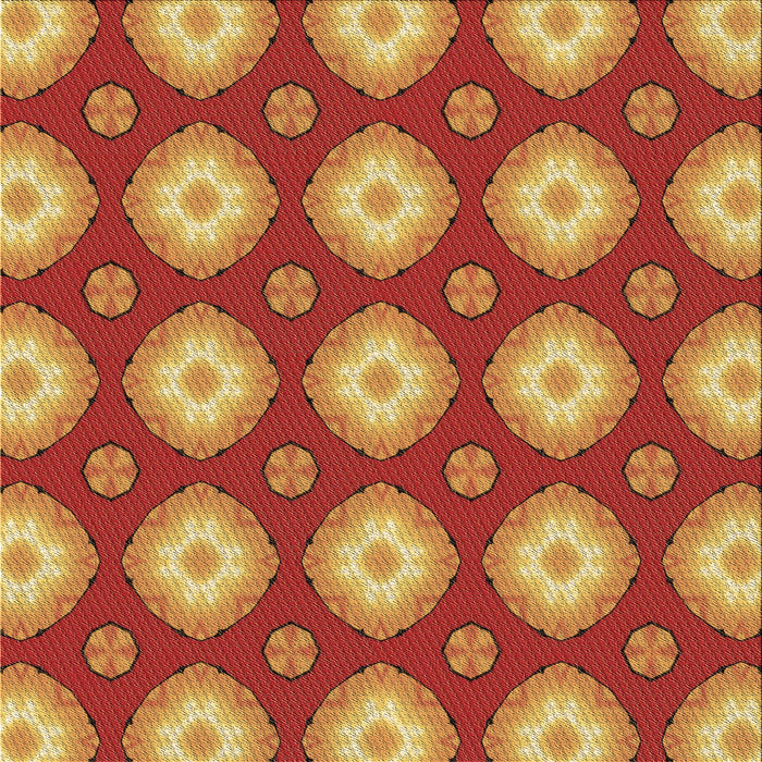 Round Machine Washable Transitional Red Rug, wshpat3505brn