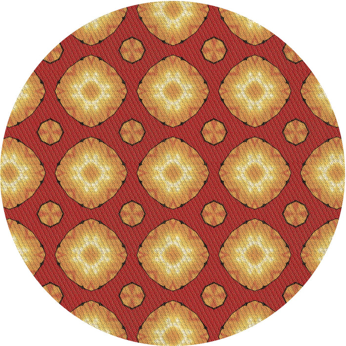 Square Machine Washable Transitional Red Rug in a Living Room, wshpat3505brn