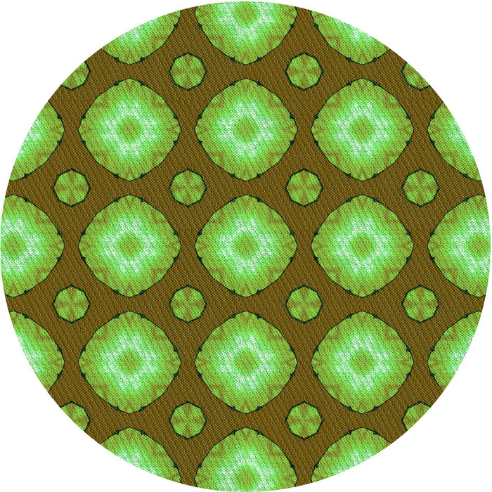 Square Machine Washable Transitional Oak Brown Rug in a Living Room, wshpat3505grn