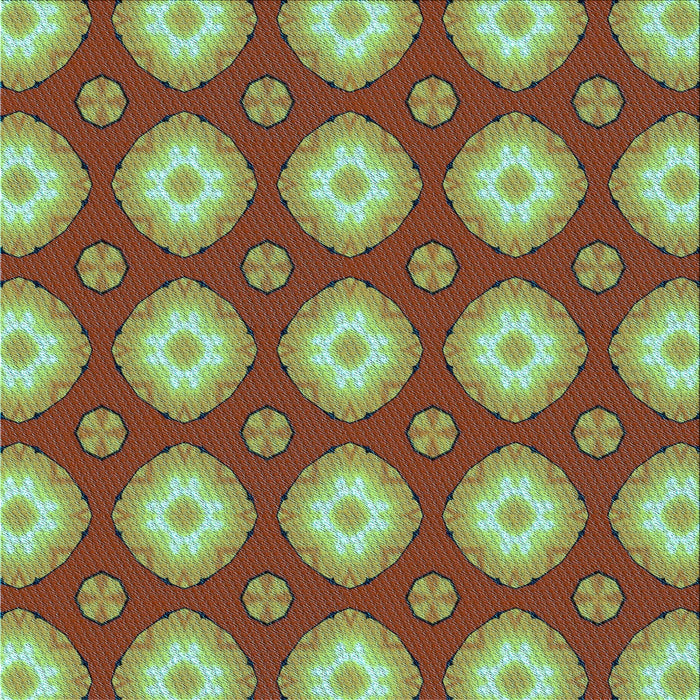 Round Machine Washable Transitional Yellow Green Rug, wshpat3505lblu