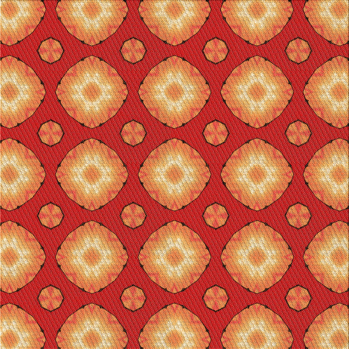 Round Machine Washable Transitional Orange Rug, wshpat3505org