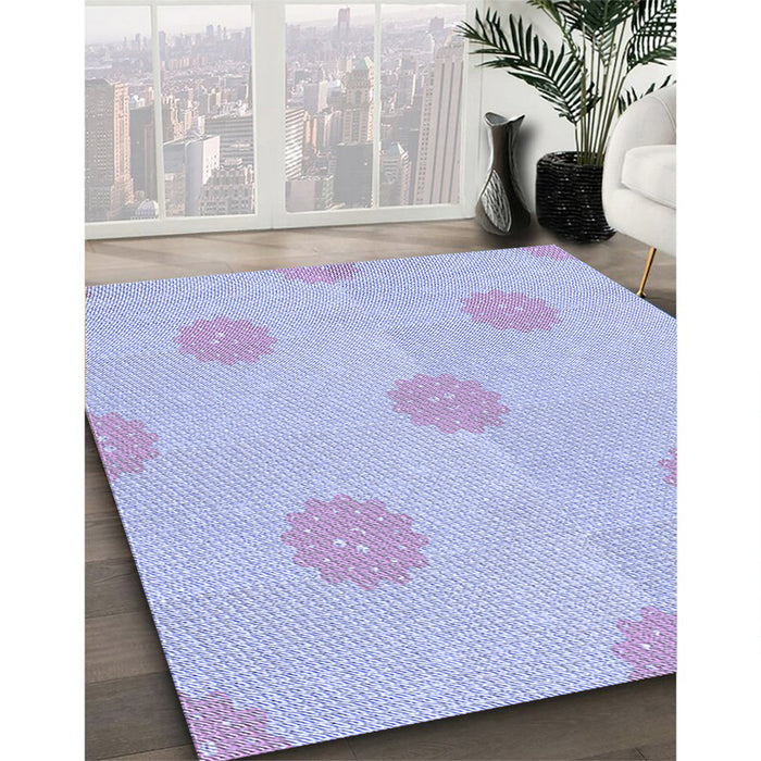 Machine Washable Transitional Blue Rug in a Family Room, wshpat3506blu