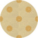 Square Patterned Golden Gold Rug, pat3506brn