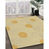 Patterned Golden Gold Rug, pat3506brn