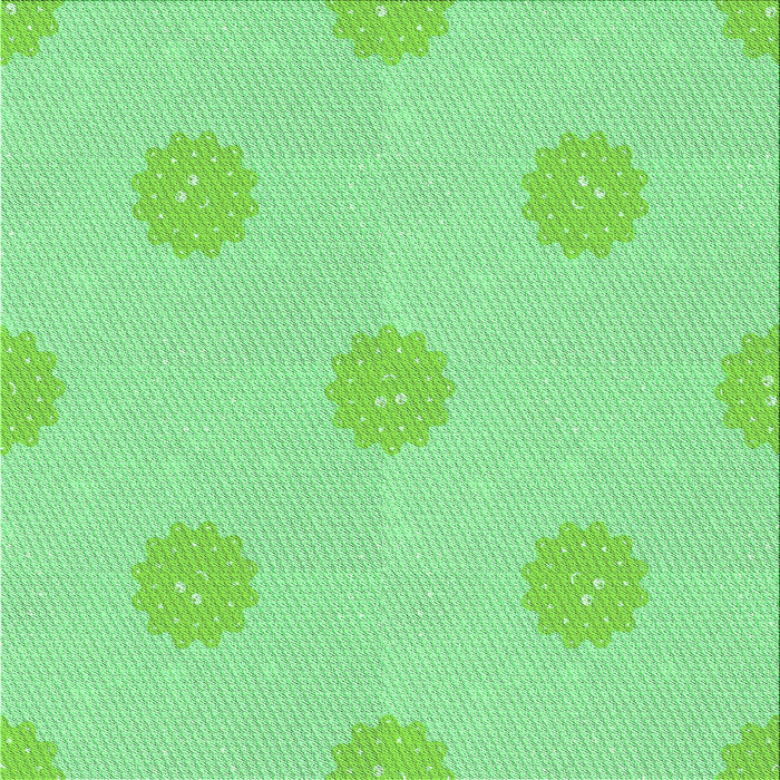 Round Machine Washable Transitional Jade Green Rug, wshpat3506grn