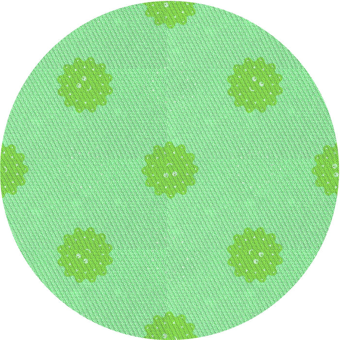 Square Machine Washable Transitional Jade Green Rug in a Living Room, wshpat3506grn