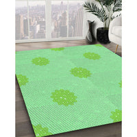 Patterned Jade Green Rug, pat3506grn