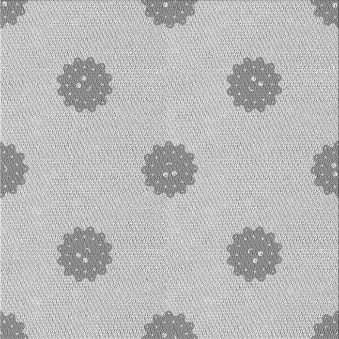 Round Machine Washable Transitional Gunmetal Gray Rug, wshpat3506gry