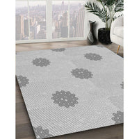 Patterned Gunmetal Gray Rug, pat3506gry